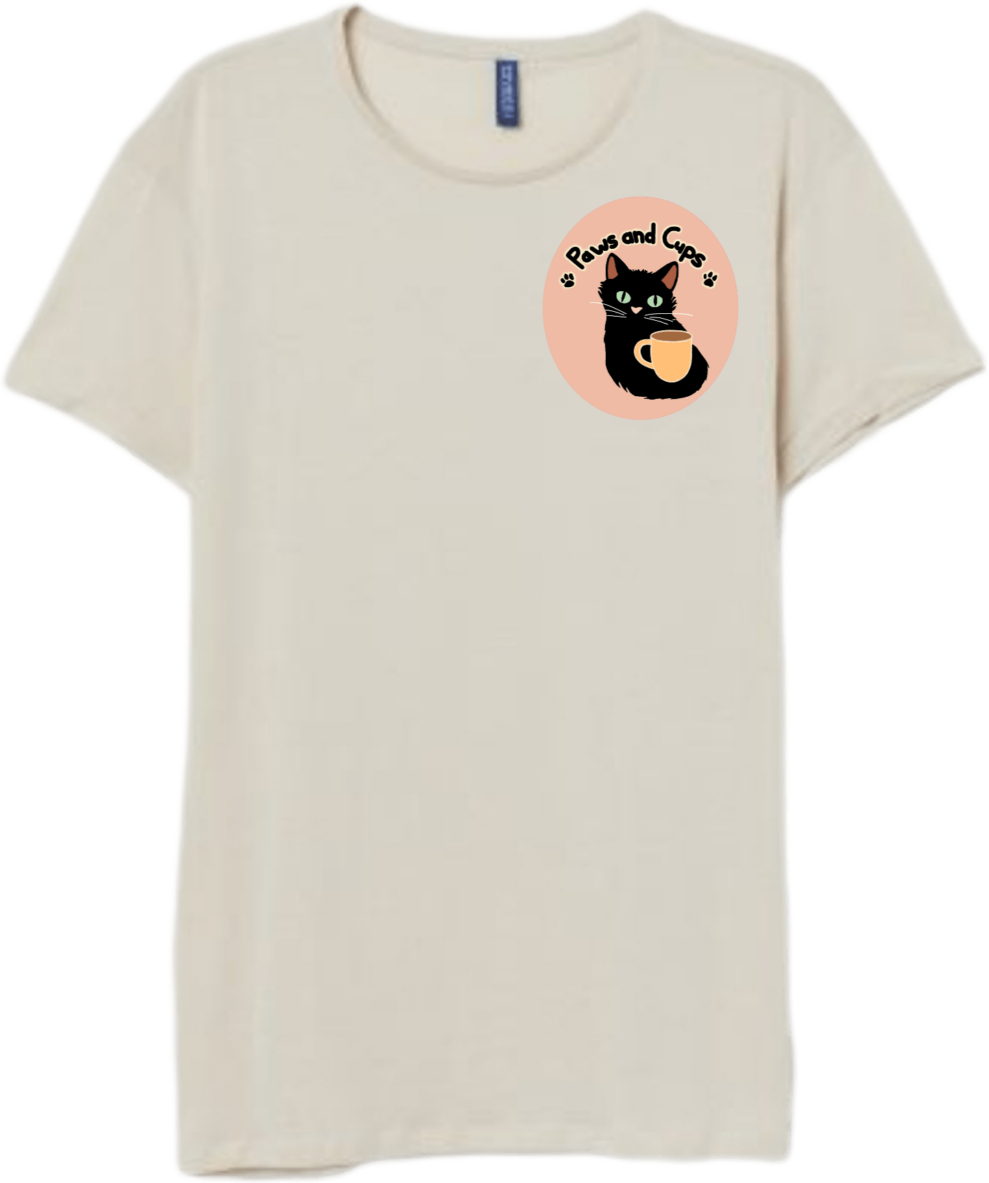 Camiseta Beige Paws and Cups