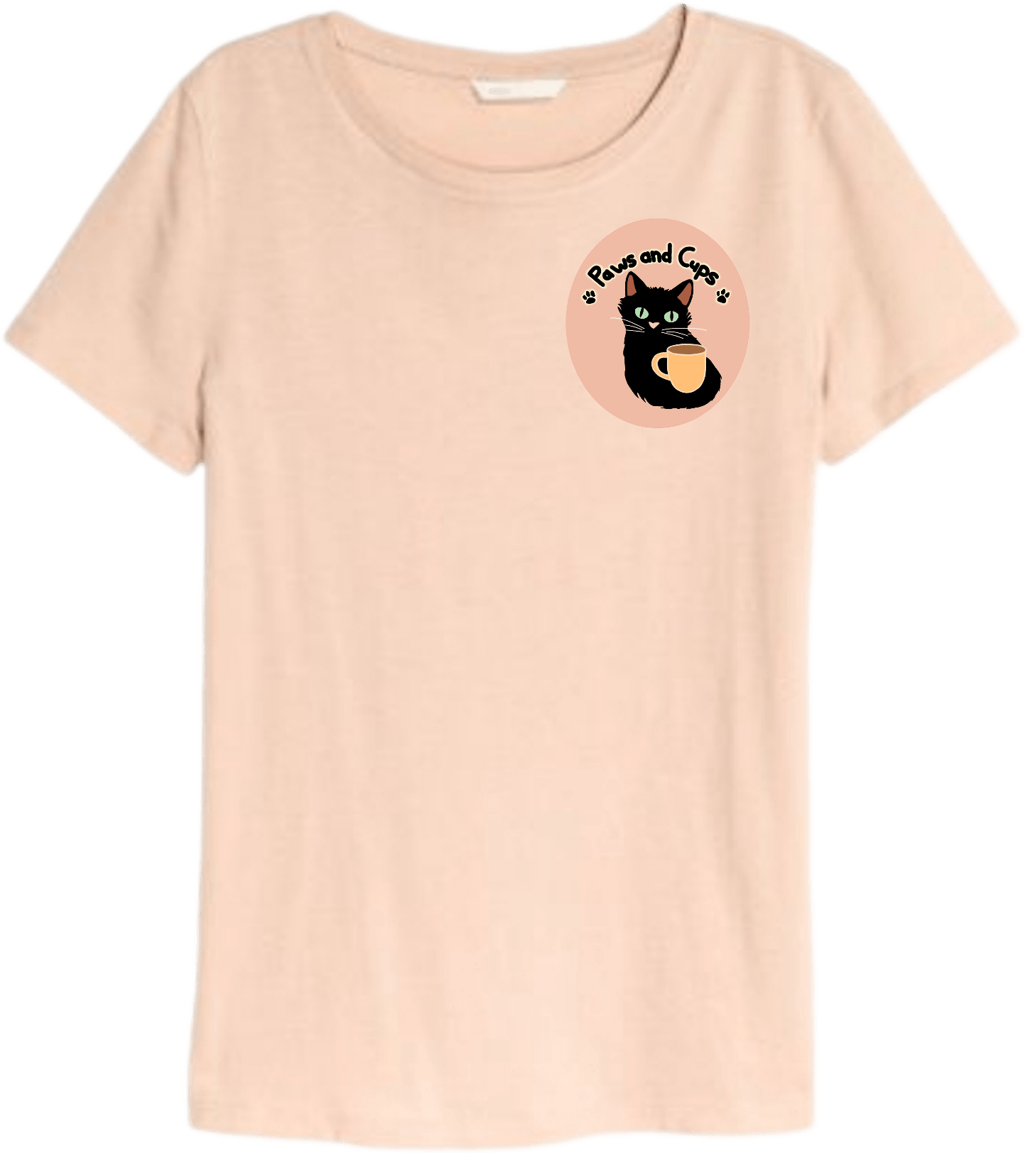Camiseta Salmón Paws and Cups