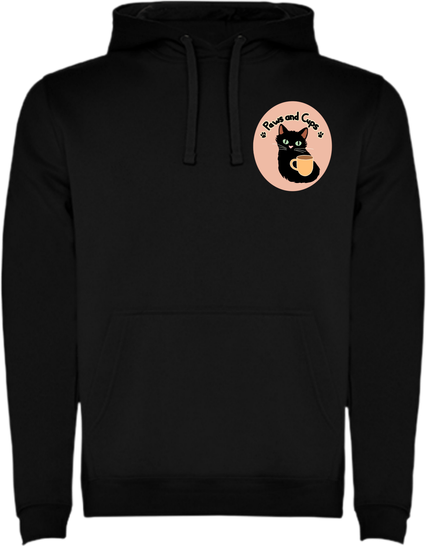 Sudadera Negra Paws and Cups
